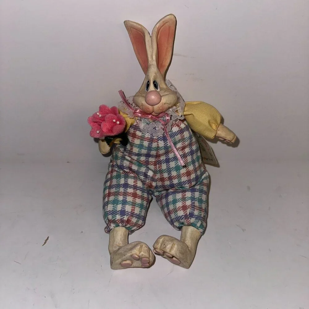 NWT Vintage Russ Berrie The Country Folks Betsy Bunny Easter Bunny - 8